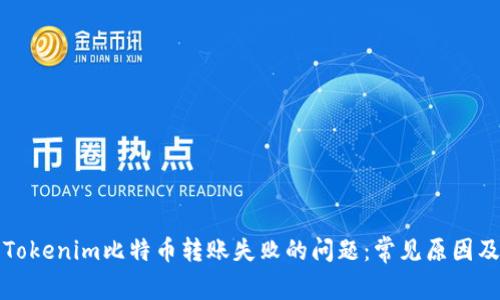 如何解决Tokenim比特币转账失败的问题：常见原因及解决方案